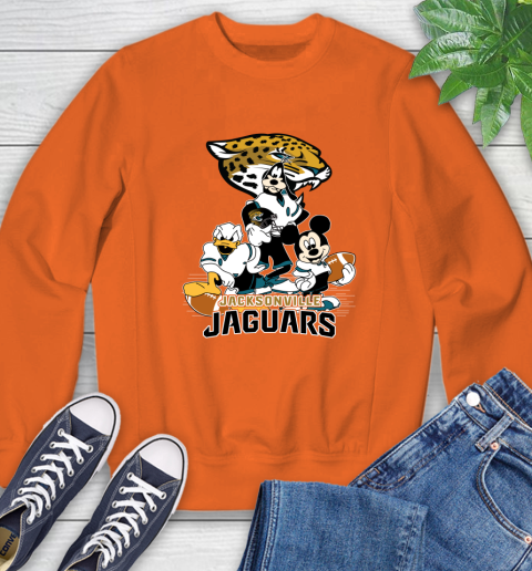 NFL Jacksonville Jaguars Mickey Mouse Donald Duck Goofy Football Shirt Sweatshirt 3