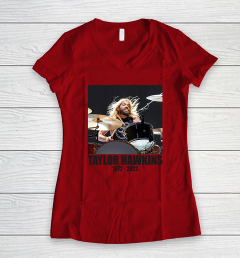 Taylor Hawkins 1972  2022 Shirt RIP Foo Fighters Drummer Women's V-Neck T-Shirt 5