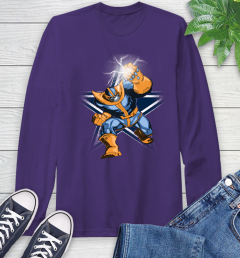 Dallas Cowboys NFL Football Thanos Avengers Infinity War Marvel Long Sleeve T-Shirt 5