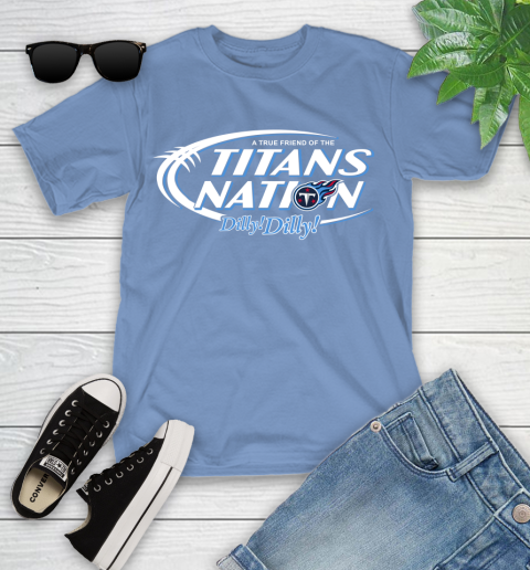 NFL A True Friend Of The Tennessee Titans Dilly Dilly Football Sports Youth T-Shirt 15