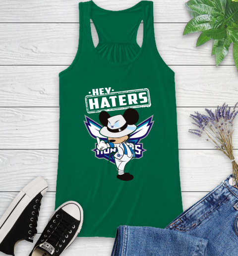 NBA Hey Haters Mickey Basketball Sports Charlotte Hornets Racerback Tank 6