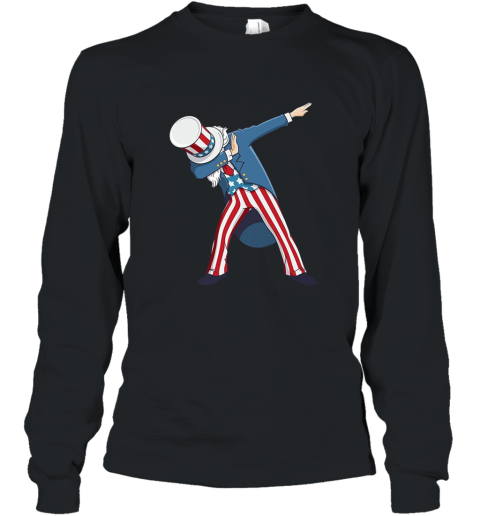 The Dab Abraham Lincoln With Hat Patriotic  Funny 4th July Long Sleeve