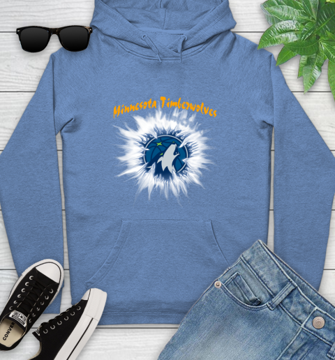 Minnesota Timberwolves NBA Basketball Rip Sports Youth Hoodie 13