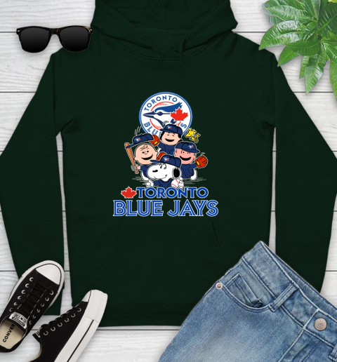 MLB Toronto Blue Jays Snoopy Charlie Brown Woodstock The Peanuts Movie Baseball T Shirt_000 Youth Hoodie 14