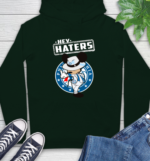 NBA Hey Haters Mickey Basketball Sports Philadelphia 76ers Hoodie 12