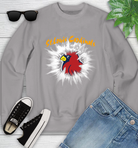 St.Louis Cardinals MLB Baseball Adoring Fan Rip Sports Youth Sweatshirt 3