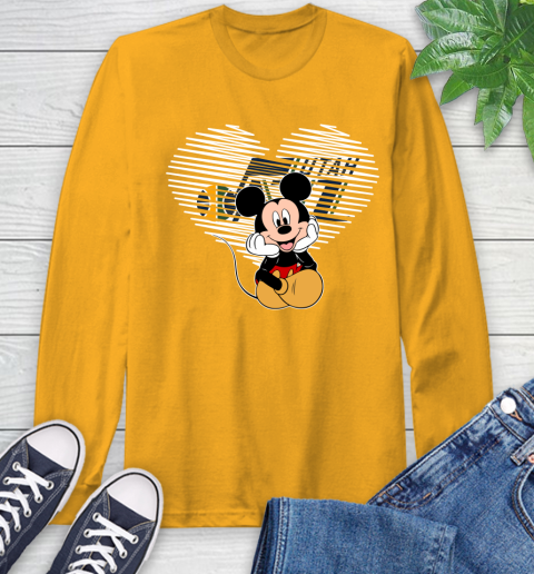 NBA Utah Jazz The Heart Mickey Mouse Disney Basketball Long Sleeve T-Shirt 2