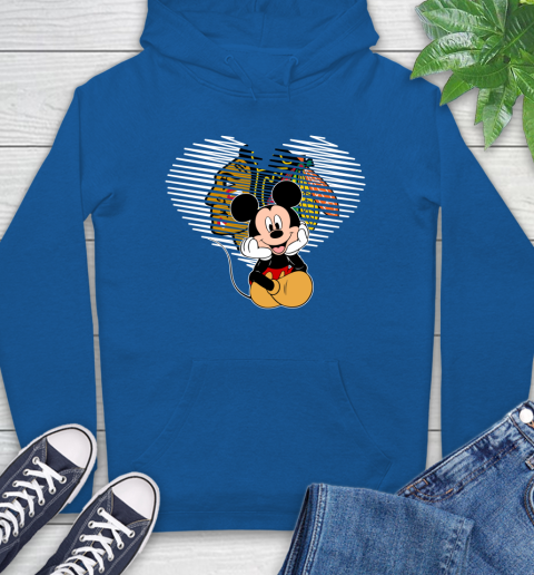 NHL Chicago Blackhawks Carolina Hurricanes The Heart Mickey Mouse Disney Hockey Hoodie 9