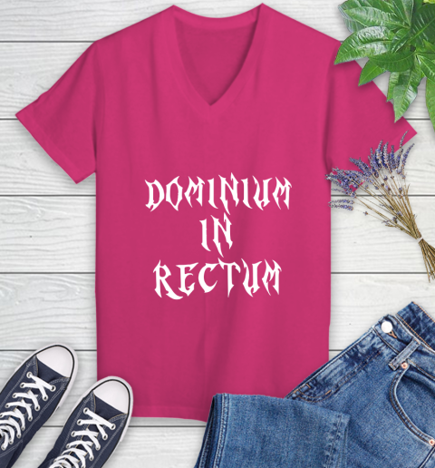 Dominium In Rectum Shirt Meaning Women's V-Neck T-Shirt 9