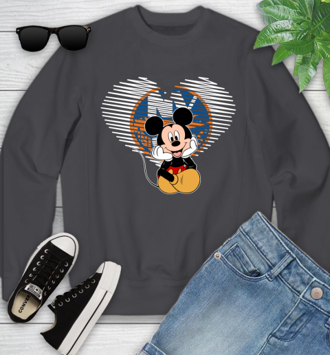 NHL New York Islanders The Heart Mickey Mouse Disney Hockey Youth Sweatshirt 5