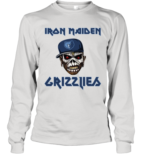 NBA Memphis Grizzlies Iron Maiden Rock Band Music Basketball Sports Long Sleeve T-Shirt