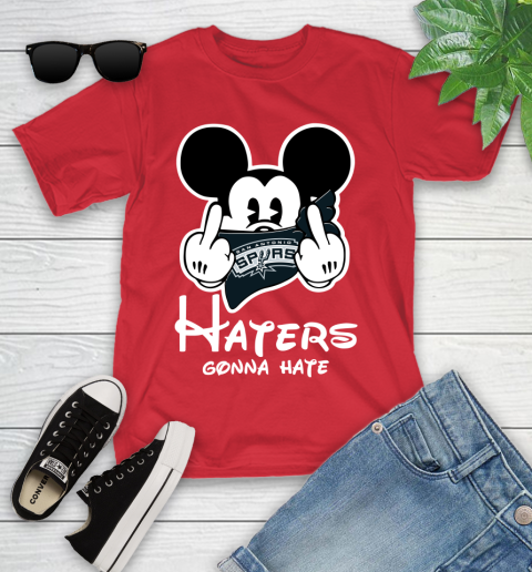 NBA San Antonio Spurs Haters Gonna Hate Mickey Mouse Disney Basketball T Shirt Youth T-Shirt 13