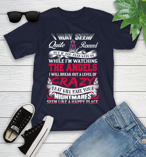 Los Angeles Angels MLB Baseball Don't Mess With Me While I'm Watching My Team Youth T-Shirt 2