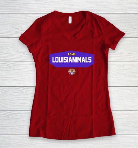 LSU Louisianimals Women's V-Neck T-Shirt 5