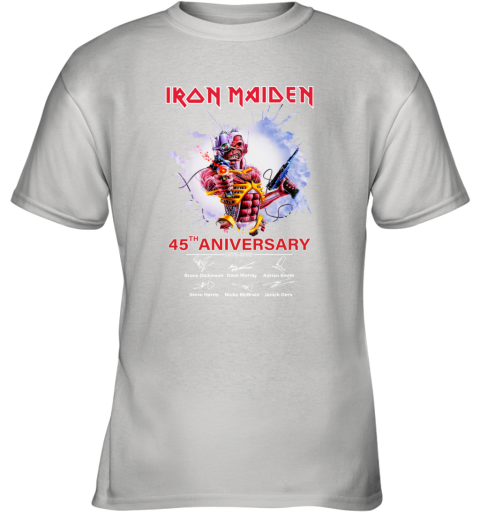 iron maiden white t shirt
