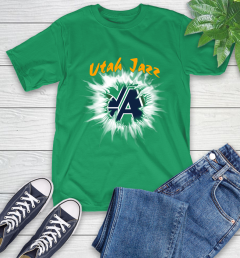 Utah Jazz NBA Basketball Rip Sports T-Shirt 7