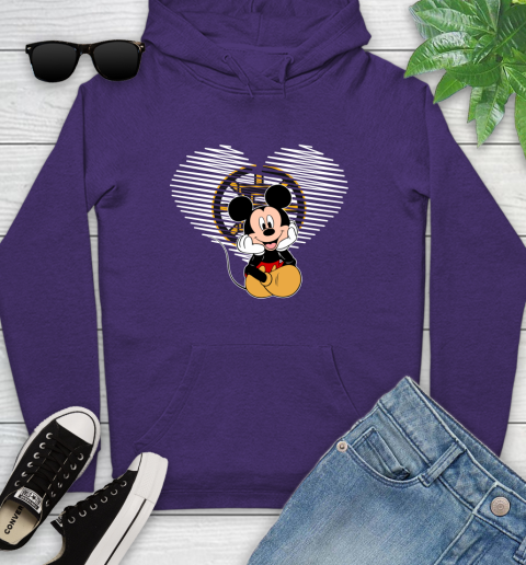 NHL Boston Bruins The Heart Mickey Mouse Disney Hockey Youth Hoodie 5