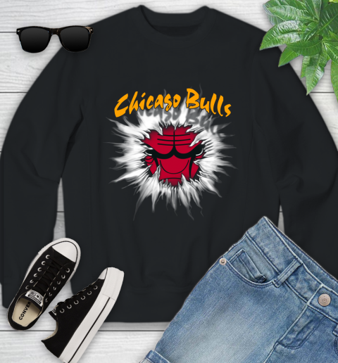 Chicago Bulls NBA Basketball Rip Sports Youth Sweatshirt Chicago Bulls NBA Basketball Rip Sports Youth Sweatshirt