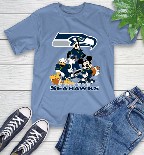 NFL Seattle Seahawks Mickey Mouse Donald Duck Goofy Football Shirt T-Shirt 12