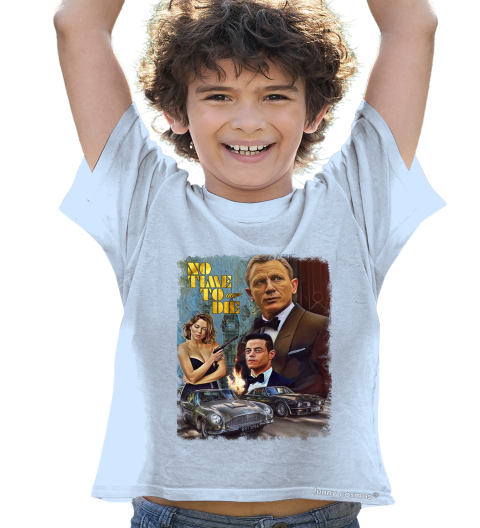 no time to die blue shirt