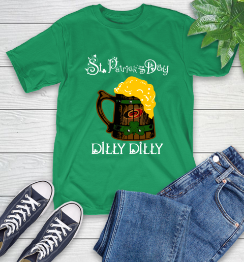 NHL Carolina Hurricanes St Patrick's Day Dilly Dilly Beer Hockey Sports T-Shirt 7