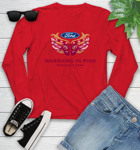 Ford cares warriors in pink Youth Long Sleeve 8