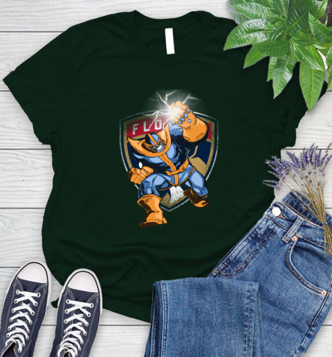 Florida Panthers NHL Hockey Thanos Avengers Infinity War Marvel Women's T-Shirt 6