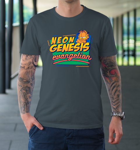 Neon Genesis Evangelion Garfield T Shirt   Tee For Sports