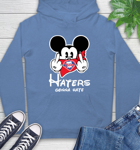 MLB Philadelphia Phillies Haters Gonna Hate Mickey Mouse Disney Baseball T Shirt_000 Hoodie 11