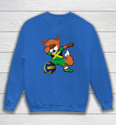Dabbing Fox Jamaica Volleyball Fans Jersey Jamaican Sweatshirt 7