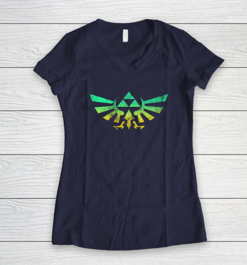 Triforce Shirt Legend of Zelda Women's V-Neck T-Shirt 7