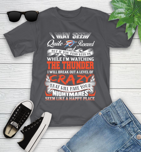 Oklahoma City Thunder NBA Basketball Don't Mess With Me While I'm Watching My Team Youth T-Shirt 6