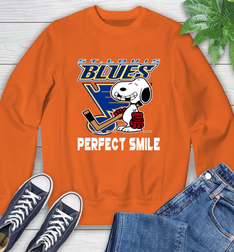 NHL St.Louis Blues Snoopy Perfect Smile The Peanuts Movie Hockey T Shirt Sweatshirt 3