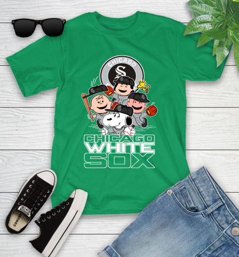 MLB Chicago White Sox Snoopy Charlie Brown Woodstock The Peanuts Movie Baseball T Shirt_000 Youth T-Shirt 8