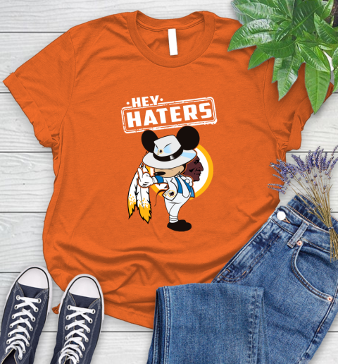 NFL Hey Haters Mickey Football Sports Washington Redskins Women's T-Shirt 3