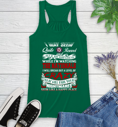 Washington Nationals MLB Baseball Don't Mess With Me While I'm Watching My Team Racerback Tank 6