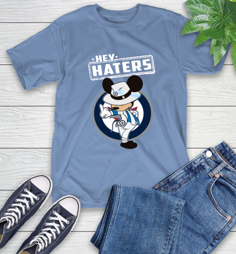 NHL Hey Haters Mickey Hockey Sports Winnipeg Jets T-Shirt 12