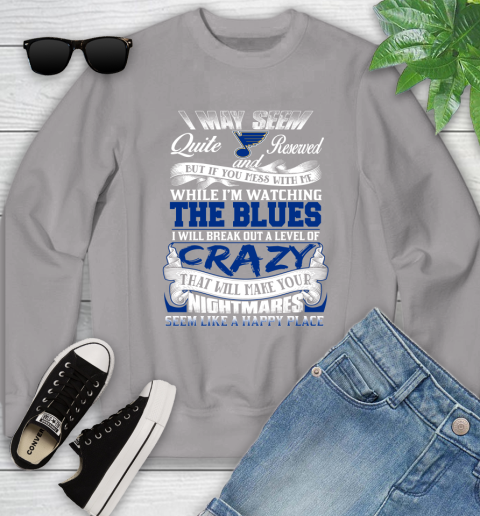 St.Louis Blues NHL Hockey Don't Mess With Me While I'm Watching My Team Youth Sweatshirt 3