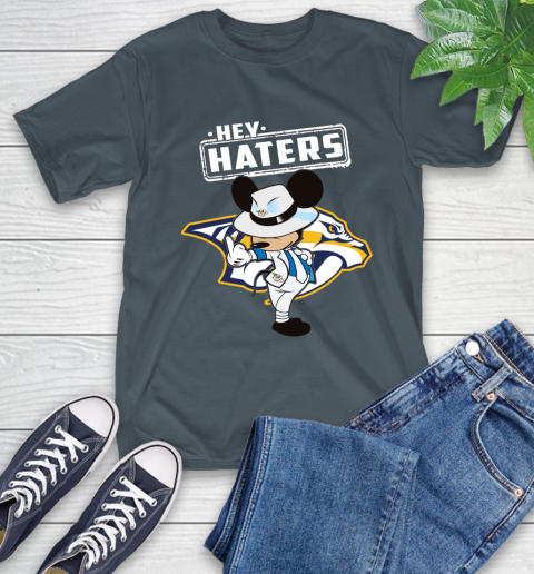 NHL Hey Haters Mickey Hockey Sports Nashville Predators T-Shirt 10