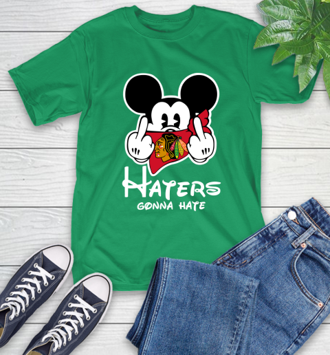 NHL Chicago Blackhawks Haters Gonna Hate Mickey Mouse Disney Hockey T Shirt T-Shirt 7