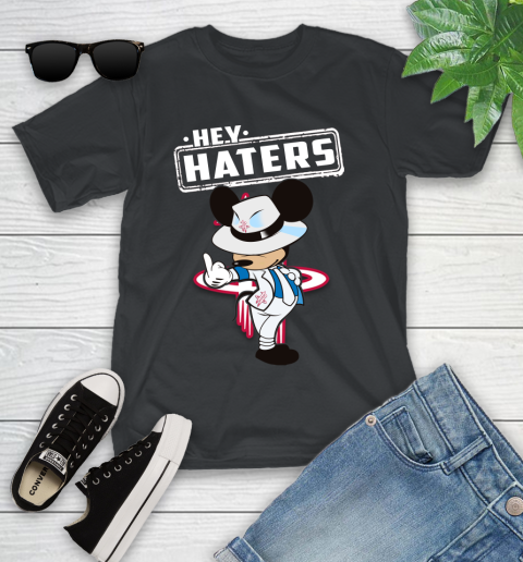 NBA Hey Haters Mickey Basketball Sports Houston Rockets Youth T-Shirt