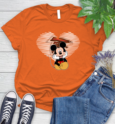 NFL Atlanta Falcons The Heart Mickey Mouse Disney Football T Shirt_000 Women's T-Shirt 3