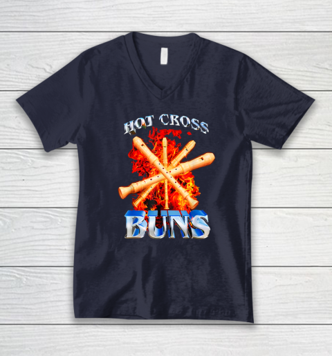 Hot Cross Buns Funny V-Neck T-Shirt 2