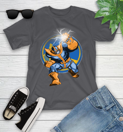 Golden State Warriors NBA Basketball Thanos Avengers Infinity War Marvel Youth T-Shirt 6