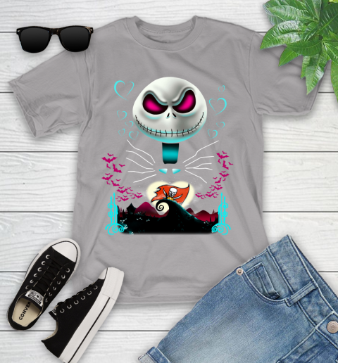 NFL Tampa Bay Buccaneers Jack Skellington Sally The Nightmare Before Christmas Football Youth T-Shirt 4
