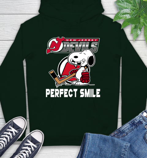 NHL New Jersey Devils Snoopy Perfect Smile The Peanuts Movie Hockey T Shirt Hoodie 12