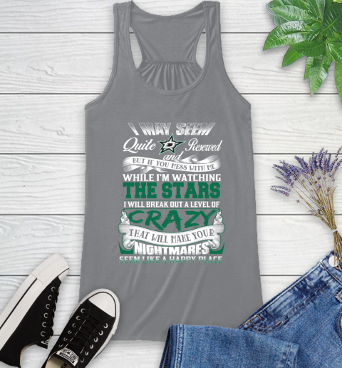 Dallas Stars NHL Hockey Don't Mess With Me While I'm Watching My Team Racerback Tank 4