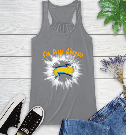 San Diego Chargers NFL Football Adoring Fan Rip Sports Racerback Tank 4