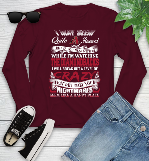 Arizona Diamondbacks MLB Baseball Don't Mess With Me While I'm Watching My Team Youth Long Sleeve 6