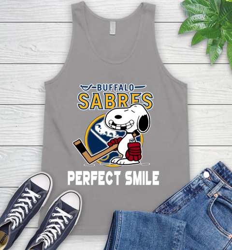 NHL Buffalo Sabres Snoopy Perfect Smile The Peanuts Movie Hockey T Shirt Tank Top 3